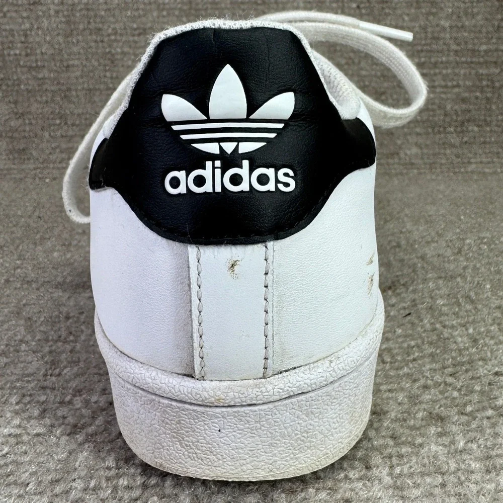 Adidas Superstar Mens 7.5 White Black Shell Toe‎ Classic Sneakers C77153